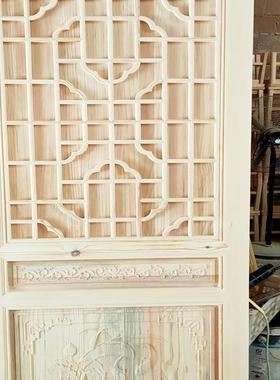 式仿古门窗实木中花格门镂空雕花门格隔栅门屏风KAU断式门现货老