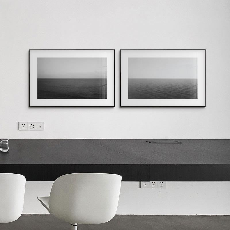 杉本司景海景黑白博艺术摄影饰画装照片墙软装背墙挂画客厅202302