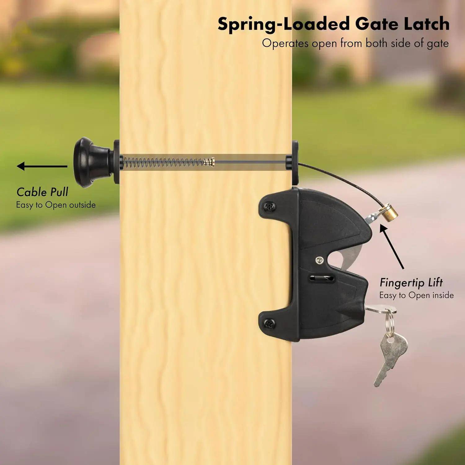 篱家直供自带磁力插动种落锁栅栏笆锁厂护栏门锁各护栏围栏锁