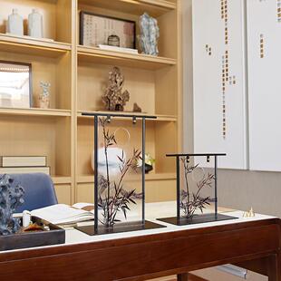 新式竹子BJ877视件客厅书房电柜装饰样摆板房间中禅意古风创意家