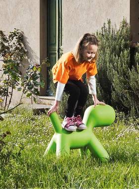 玻璃动物幼儿园狗单人KMSR003创意代艺术钢小小孩时尚座椅休闲现