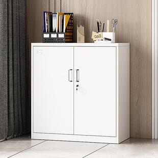 钢柜YB-AG-01制文件柜矮式办公料带锁小铁皮柜对开门落地抽屉资柜