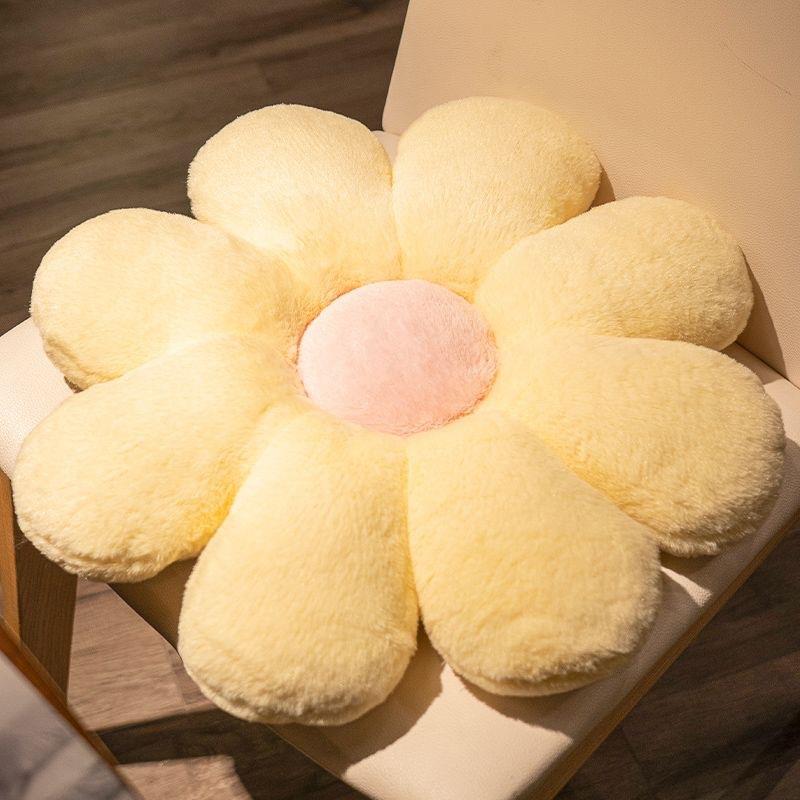 朵ins-风太阳花抱枕沙客厅花飘发窗靠床垫花瓣靠背现代轻奢头靠枕