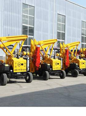 栏公路护打桩HZH-330C机道路波形压护液栏打桩机高速公路护板打桩