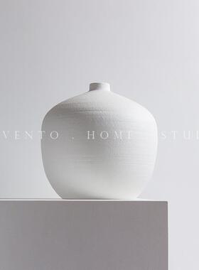 乐梦白色花瓶大LM3588瓷落地花新中式马醉木水养插花花器手陶工陶