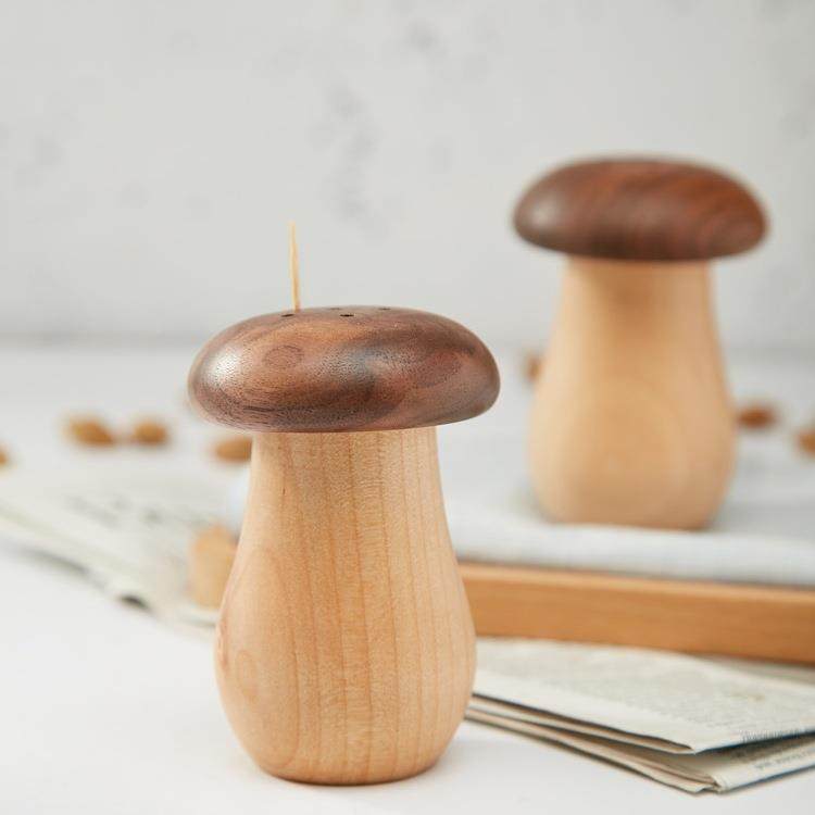 黑QQC胡桃蘑菇牙签盒式北餐厅日创意牙签筒木原木实木民欧宿牙签,标准件/零部件/工业耗材,车间地垫,淘宝优惠券,粉丝福利购,淘宝优惠卷