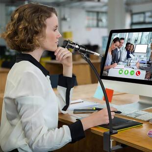 声哈SH-807A鹅软管台夹式SH-807A桌面麦风支于架用多种麦克风颈通