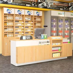 超市收银台货结台账柜烟酒店的柜香烟烟酒OOO示柜便利店收展银台