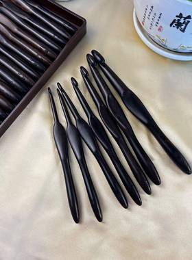 金钩针乌木岚一式手工打磨编织工具手HGD工爱好专业级体勾者针套