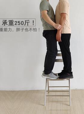 不锈钢折叠椅子红凳加厚户外会椅议靠背金属家用网铁艺工95391业