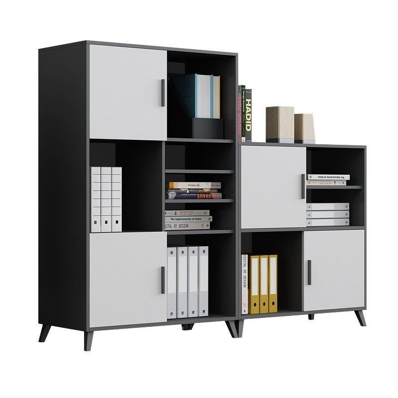 文件柜资矮柜储书物柜档料柜案柜木质隔断柜柜带锁边柜办JOX公室