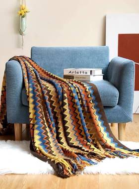 波西米亚风沙发毯针织沙发布盖床55043盖搭巾沙发巾午睡毯民宿旗