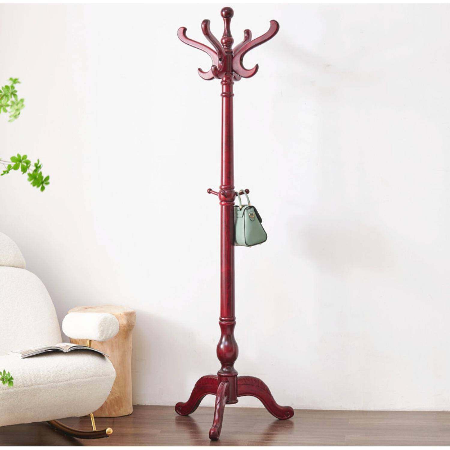 欧式全实单木挂衣帽架卧室落地衣TTP架木质大房间杆式家用收纳衣,商业/办公家具,零件柜,淘宝优惠券,粉丝福利购,淘宝优惠卷