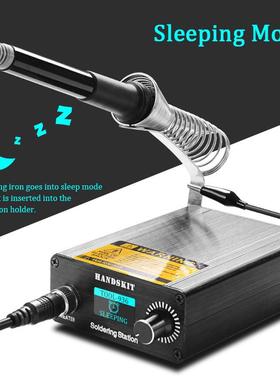 93显6min24344i大功率数维修焊电台铁烙铁数显恒温带休眠900mm烙