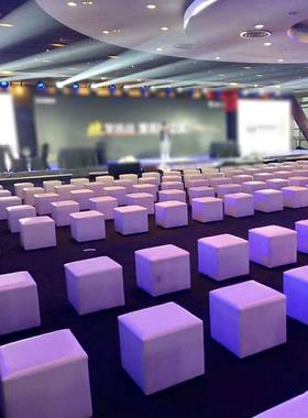 白色会展方活动面包车凳皮凳方凳沙发凳墩土司凳矮凳小婚礼展ZRV