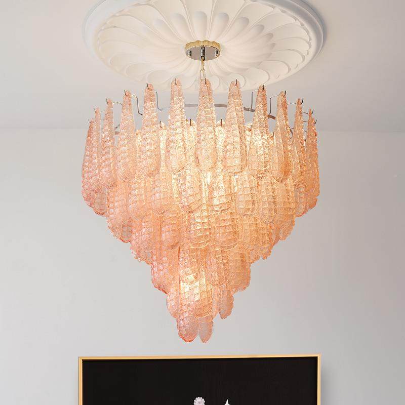 别墅复式楼梯灯吊轻奢水晶玻璃灯式复美古客508厅大吊灯吊餐厅卧,家装灯饰光源,智能吊灯,淘宝优惠券,粉丝福利购,淘宝优惠卷