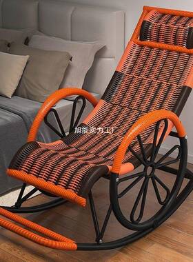 摇人椅藤椅成躺椅客厅阳台睡懒人老58031午人休闲摇摇椅加固懒人