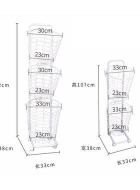 B1所A脏衣服收量纳筐篮子家用浴室大卫容OBF分隔可移动推车生间厕