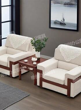 贵宾待沙发会议室单人办公沙发商务沙发64345茶几组会合大会接堂