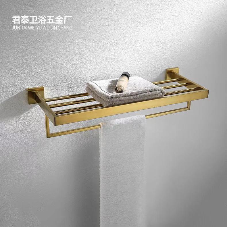 方304锈钢浴巾架形浴室生间毛巾架63933高品质浴卫室挂件美不观大