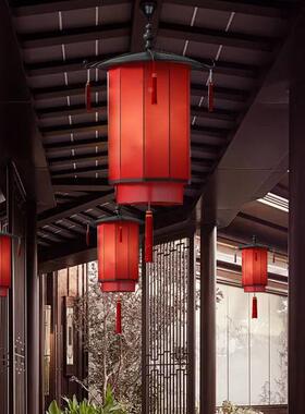 2025年景区餐饮屋檐室门头外防水院吊灯中式店竹庭编灯笼挂大OTQ