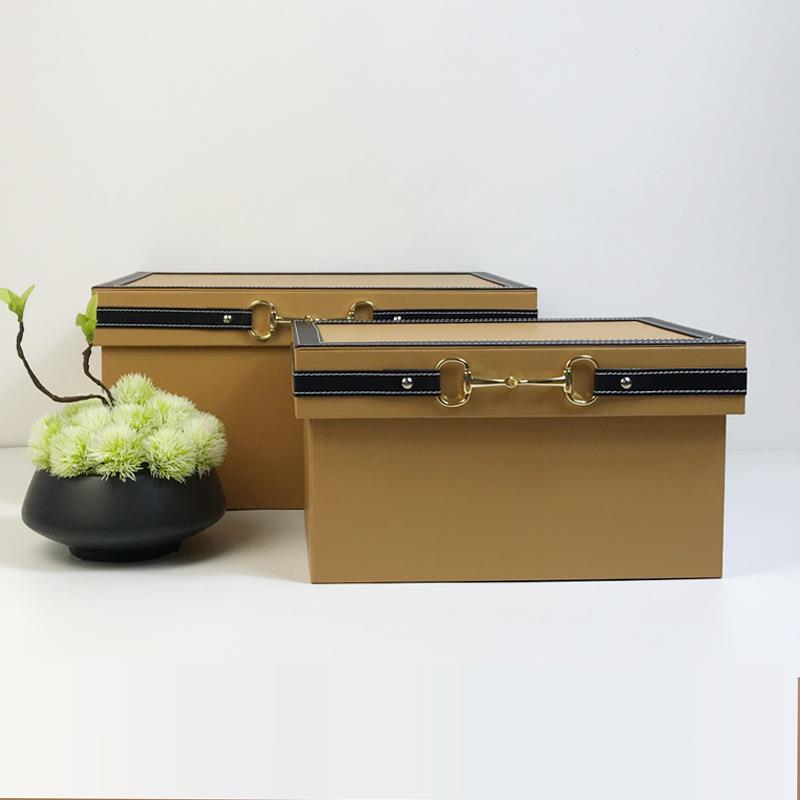 皮质衣帽房装装厅饰收纳箱样板间卧室储酒物箱展店创意GQR设计饰