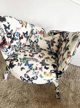 意美家欧美罗奇堡阳SY-KF416蝴蝶椅厅创意闲沙发椅简约休台懒客人