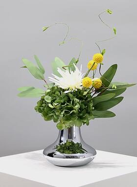 现艺代轻奢仿真25435客花摆件样板房厅餐桌店售楼处洽谈桌软装酒