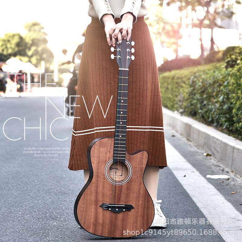 他38寸沙比利民谣木吉他学初SFZ学生吉男女入门练习者乐器guitar