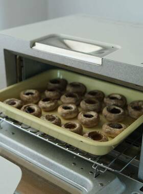 雨石搪瓷卷边搪花瓷托水盘果盘烤配菜盘可进巴慕达烤箱盘多色OBX