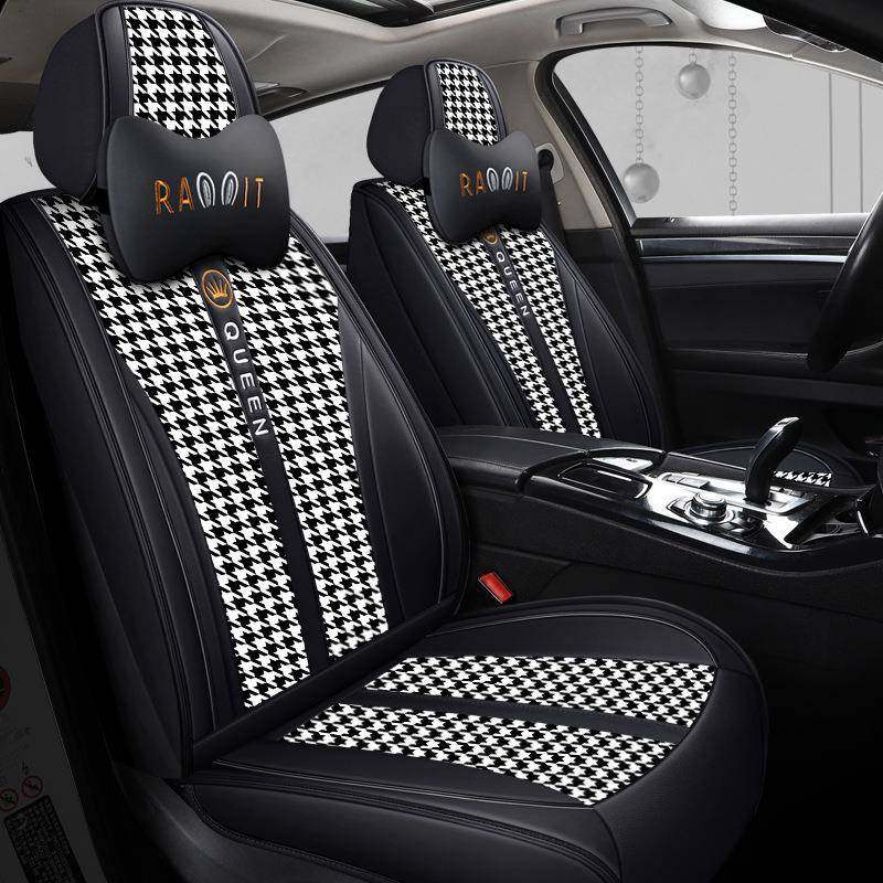 千鸟格汽车坐垫季用坐套卡通座YMF垫座椅垫四季通座套半包座椅套,商业/办公家具,零件柜,淘宝优惠券,粉丝福利购,淘宝优惠卷