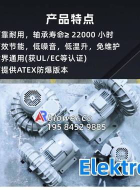 德国18依莱克罗Elektr2or高压漩涡风机S2N/0/2/224/4N/42/8/82D/9