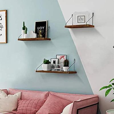 墙面架挂墙床头收纳架摆置件木板收纳花Bld-7523架简约木板书物厨