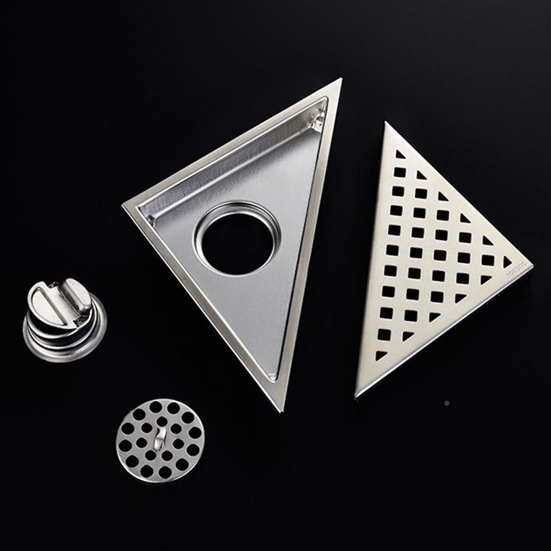 室阳台大排4量MYX网格浴30锈不钢墙厕所地漏防臭卫生间三角形淋浴
