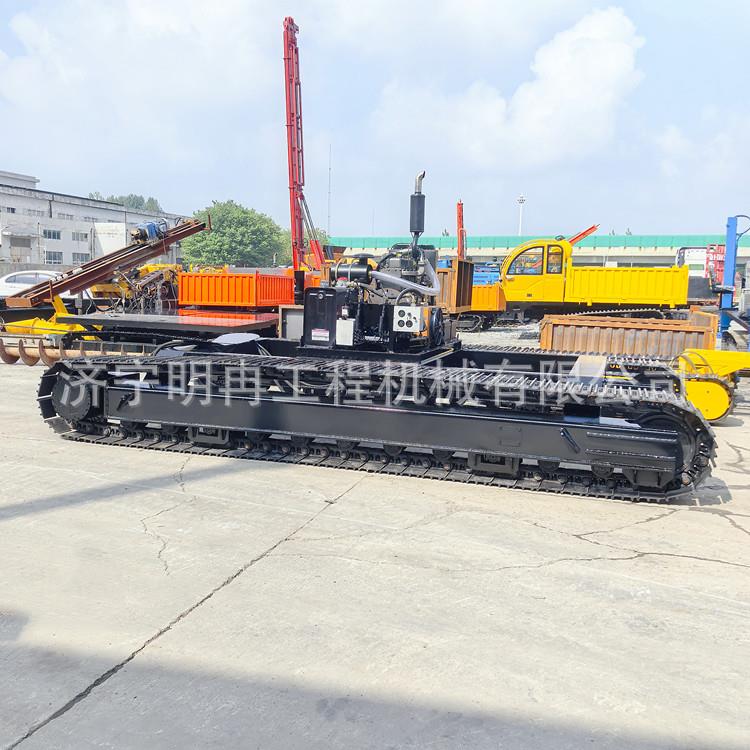 震砂机移动钢制履底盘带总成链轨加链FRD四轮一组装25T钢带制底板