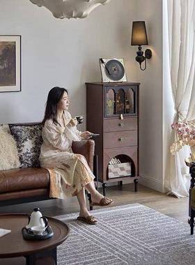 格沃霍法式古斗客厅电视边复柜展示柜沙发立柜储物书XTT柜中古美