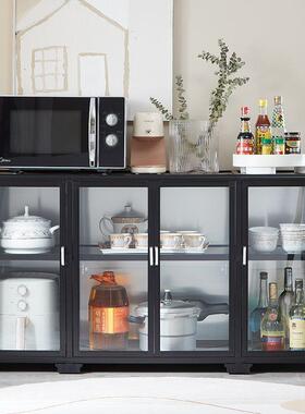 收餐边柜厨门房储物柜家用纳放碗橱柜铝合金柜置10076647物柜带客