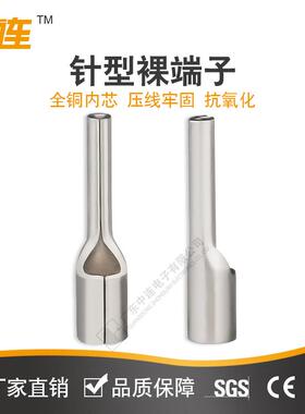 铜PTN针形裸端1ZSL.25头-10/21-8冷压接线端子针型压线鼻子端子