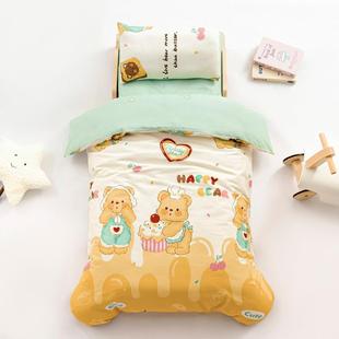 025新全棉纯棉花幼儿园2印儿SFT童款套件卡通男孩女孩含被褥被芯