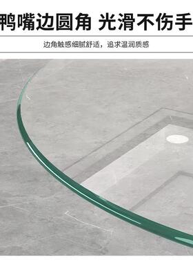 6R双层桌转餐盘28666酒店圆桌底玻璃盘转旋转台面饭店钢化玻璃转