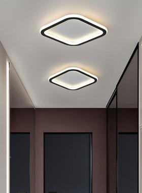 超薄L约ED吸顶灯道现关代简阳台过走廊衣帽间入户玄小灯PNA长条灯