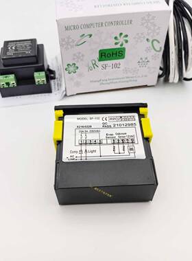 SF-102电子冷温度制器数智能显照明灯7库控化霜冰柜雪柜数字自
