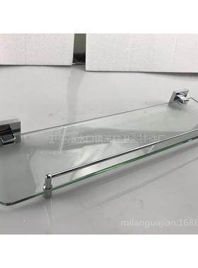 浴室卫生间全铜单层玻璃置化物架妆台纳83021玻架收璃架