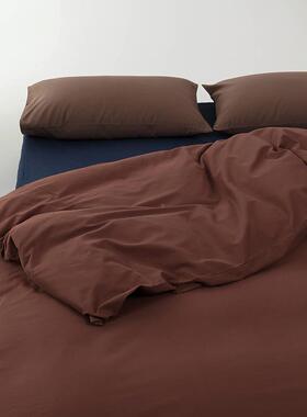 微绒感轻磨品毛丨10支长绒棉亲肤柔软暖个70317性撞色保床上0用四