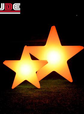 发光星星吊灯氛圣诞防节气灯发光圣诞雪人树装78316饰灯户外水充