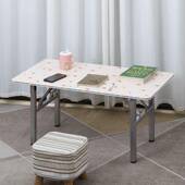 简小易业桌子折叠桌子家用方形折KWN长叠桌吃饭饭桌写作出租屋小