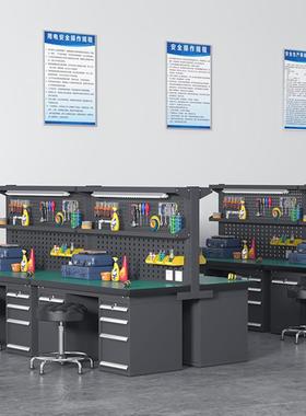 防电维工作台流水线工业修操作台静带抽屉70741检验桌重型工钳工