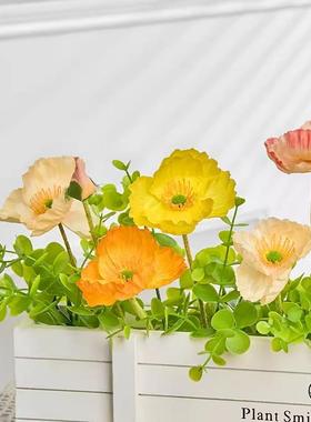 栅jd101312栏台仿真花假花件客摆厅装饰阳设摆花束绿植盆栽干花装