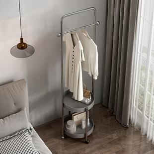 简挂约篮衣帽架隔夜衣收纳OFF卧室脏衣地一体落不锈钢衣架子移动