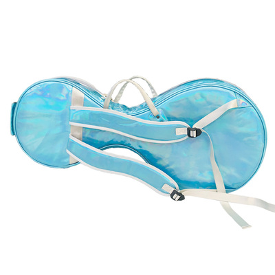 艺美新款镭射小阮包加厚幻彩阮包双背便携式乐器包镜面水晶琴包